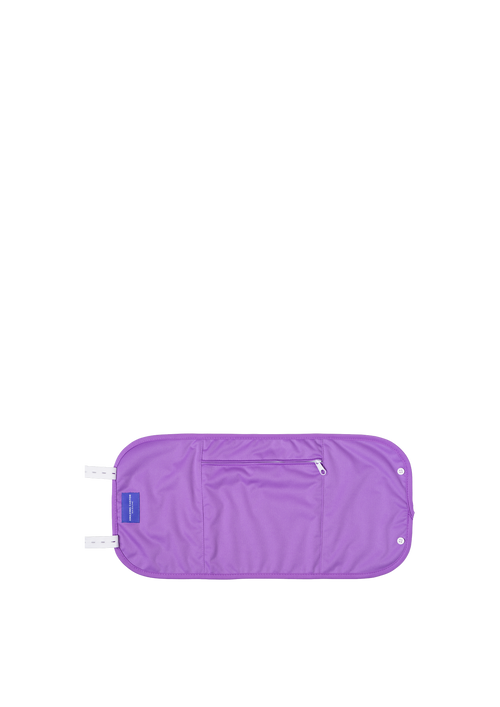 Castor oil waist wrap laid flat showing straps