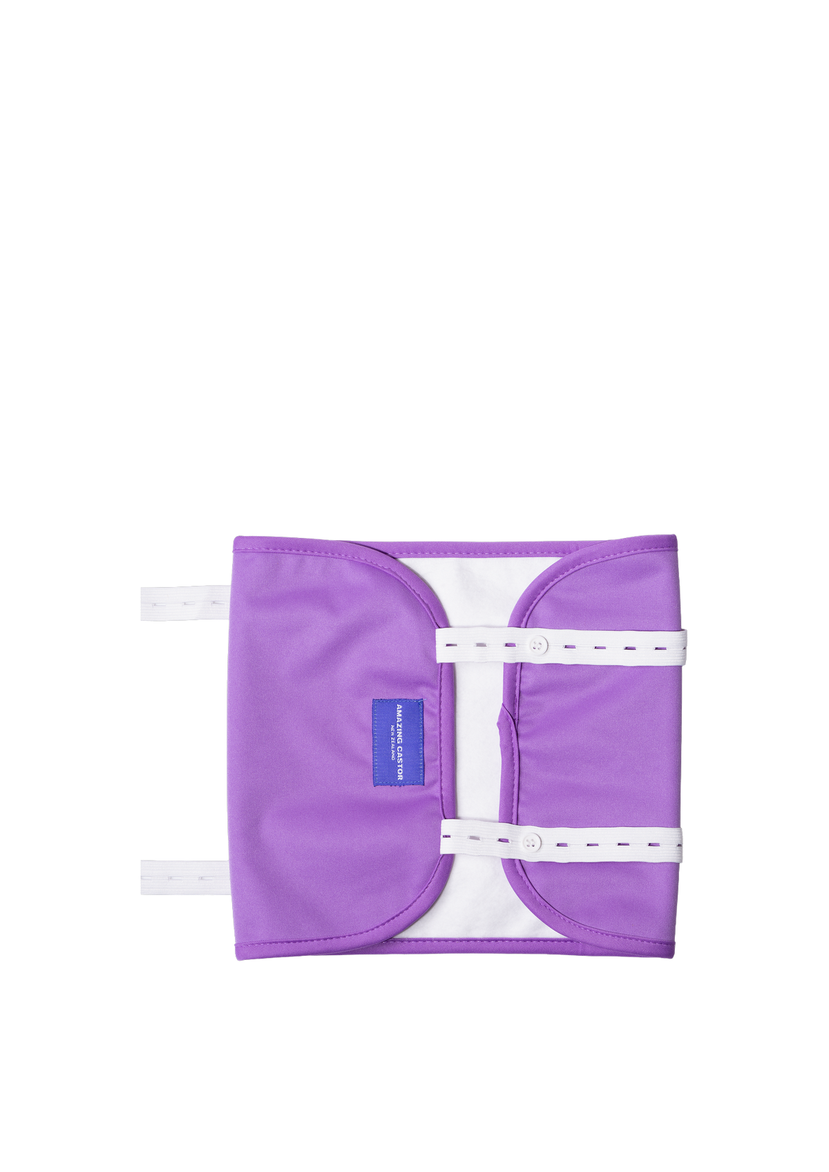 Purple reusable castor oil joint wrap with adjustable straps